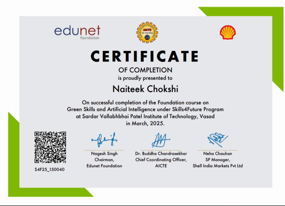 Green Skills & AI Certificate