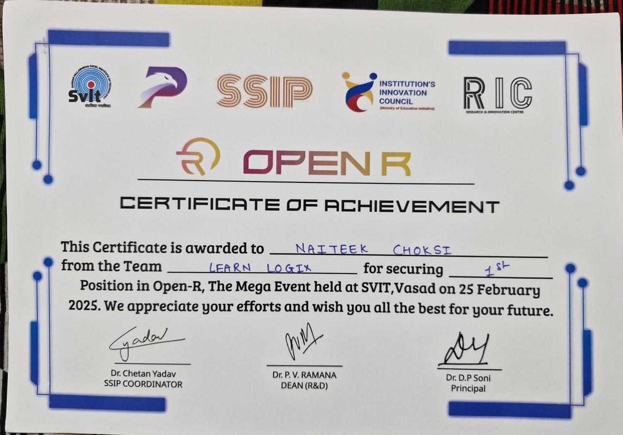 Open-R Hackathon 1st Prize